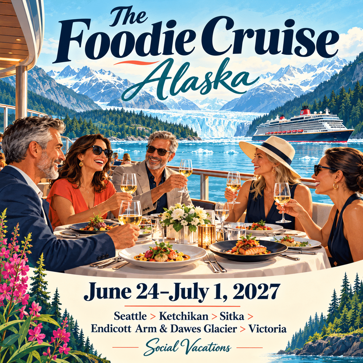 The Foodie Cruise - Alaska June 24-July 1, 2027