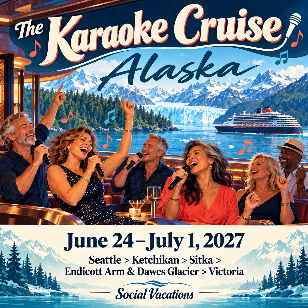 The Alaska Karaoke Cruise - June 24-July 1, 2027