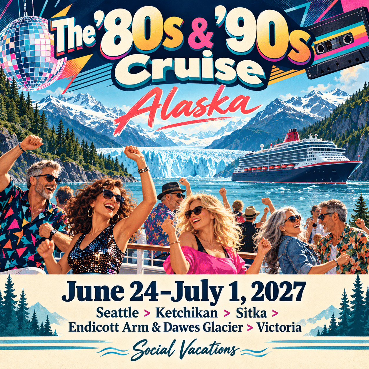 The ’80s & ’90s Cruise - Alaska June 24-July 1, 2027