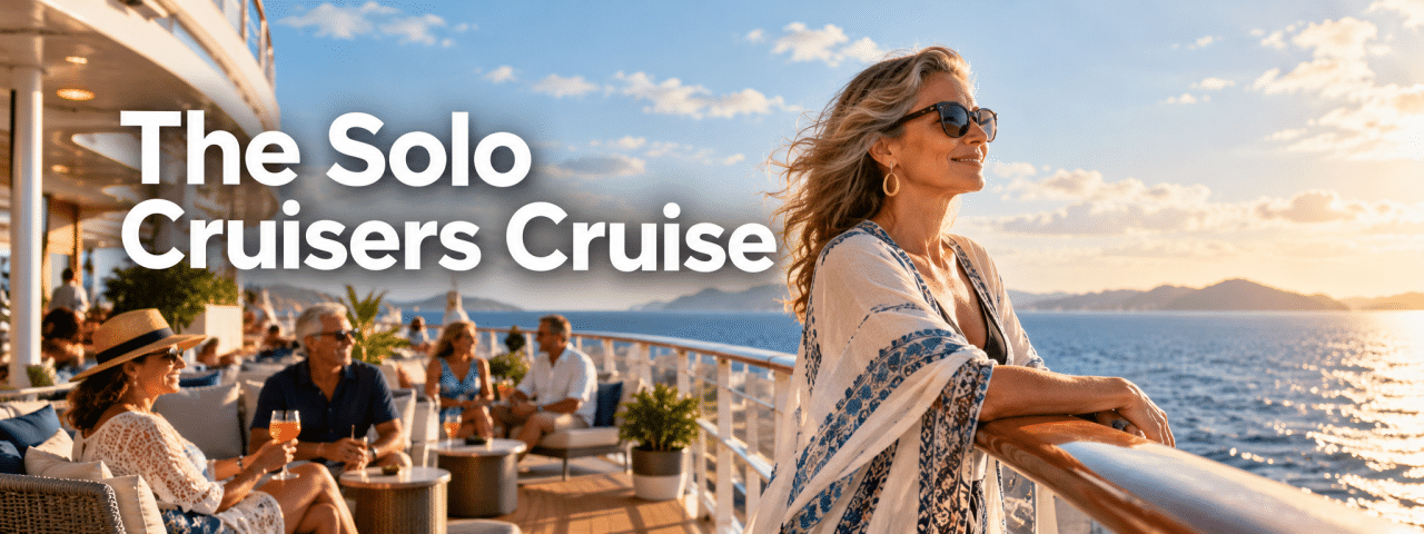 The Solo Cruisers Cruise: a solo traveler enjoying an ocean view from the ship